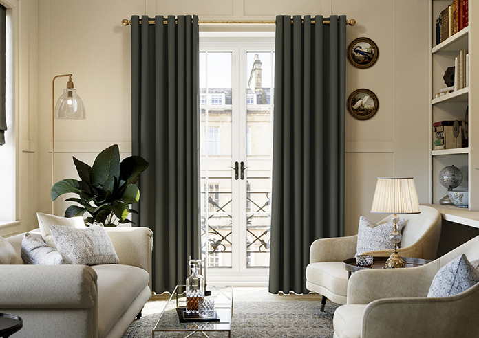 Berkshire Eyelet, Grey - Ready Made Curtains - Image 3